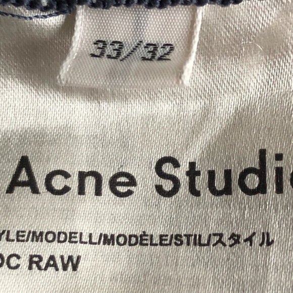 Acne Studio Mens Jeans Roc Raw Size 33 - Picture 10 of 12